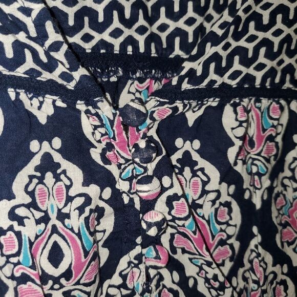 CROWN & IVY MULTIPRINT COTTON BLOUSE SIZE XL - Picture 2 of 6